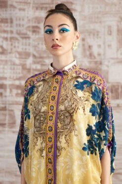 Rajdeep Ranawat Yellow Permaz Floral Printed Pants -Echo Clohting Shop 3103rr42 3