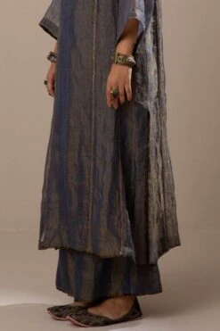 Sunira Designs Blue Handwoven Linen Ijar Pants -Echo Clohting Shop 310sua38 3
