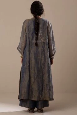 Sunira Designs Blue Handwoven Linen Ijar Pants -Echo Clohting Shop 310sua38 5