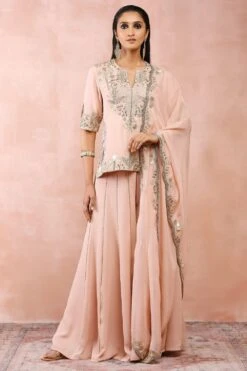 Payal Singhal Rose Pink Bagh Embellished Kurta Set
