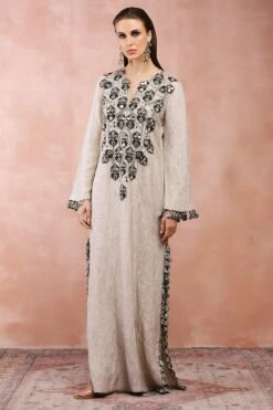 Payal Singhal Dull Gold Embroidered Kaftan -Echo Clohting Shop 31523ps25 3