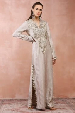 Payal Singhal Grey Bagh Embroidered Kaftan -Echo Clohting Shop 31523ps6 2