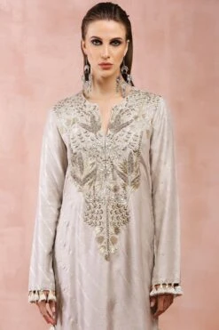 Payal Singhal Grey Bagh Embroidered Kaftan -Echo Clohting Shop 31523ps6 3