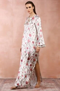 PS Pret By Payal Singhal White Gulbagh Printed Kaftan -Echo Clohting Shop 31523ps64 5