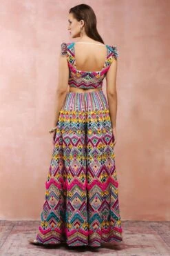 Payal Singhal Multicoloured Embellished Sharara Set -Echo Clohting Shop 31523ps74 5
