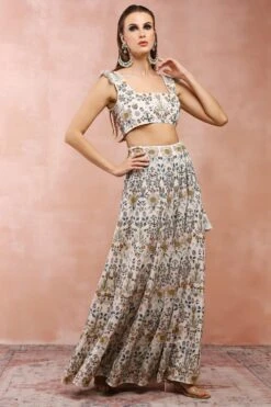 Payal Singhal Off White Embellished Choli & Sharara Set -Echo Clohting Shop 31523ps81 3