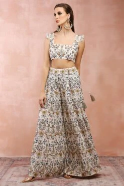 Payal Singhal Off White Embellished Choli & Sharara Set -Echo Clohting Shop 31523ps81 4