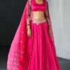 Bhumika Sharma Fuschia Embroidered Lehenga Set
