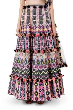 Payal Singhal Multicolour Embellished Lehenga Set -Echo Clohting Shop 319437 4
