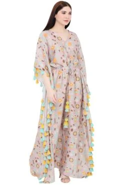 PS Pret By Payal Singhal Lavender Silkmul Printed Kaftan -Echo Clohting Shop 319ps6 3