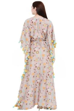 PS Pret By Payal Singhal Lavender Silkmul Printed Kaftan -Echo Clohting Shop 319ps6 5