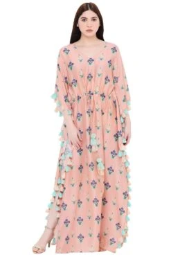 PS Pret By Payal Singhal Coral Silkmul Printed Kaftan -Echo Clohting Shop 319ps7 2