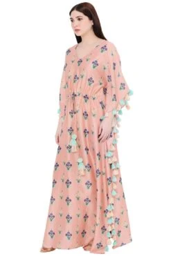 PS Pret By Payal Singhal Coral Silkmul Printed Kaftan -Echo Clohting Shop 319ps7 3
