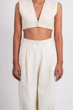 Ahmev Ivory Quilted Top -Echo Clohting Shop 328313 4