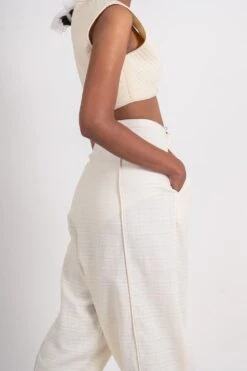 Ahmev Ivory Quilted Top -Echo Clohting Shop 328313 5