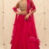 Ridhi Mehra Deep Fuschia Organza Lehenga Set