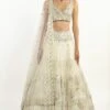 Abhinav Mishra Ivory Resham & Mirror Embellished Lehenga Set