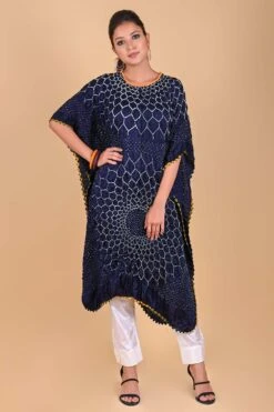 Yellow Floral Bandhni Kaftan -Echo Clohting Shop 3fkaf4 bpants2 6