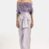 431-88 By Shweta Kapur Lilac Satin Draped Skirt