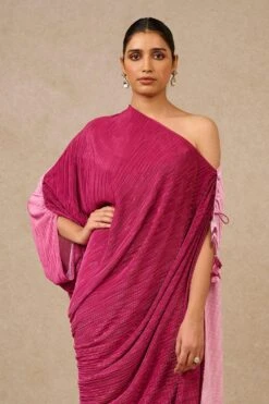 Tarun Tahiliani Pink Ombre Off Shoulder Kaftan -Echo Clohting Shop 41023tt4 3