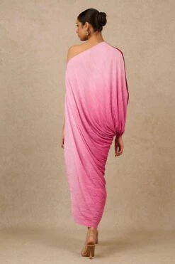 Tarun Tahiliani Pink Ombre Off Shoulder Kaftan -Echo Clohting Shop 41023tt4 4