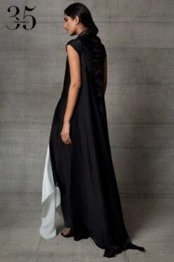 Amit Aggarwal Black & White Metallic Dress -Echo Clohting Shop 410am13 7