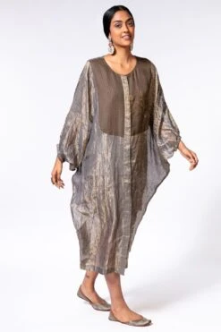Bodhi Tree Olive & Gold Embroidered Kaftan Dress -Echo Clohting Shop 410bt9 3