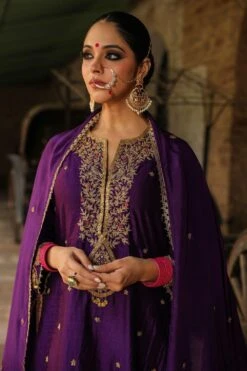 Niti Bothra Purple Zari Dori Embroidered Sharara Set 6 Niti Bothra Purple Zari Dori Embroidered Sharara Set -Echo Clohting Shop 41223nb40 3