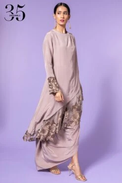 Aikeyah Grey Embroidered Layered Dress 7 Aikeyah Grey Embroidered Layered Dress -Echo Clohting Shop 42aik12 3