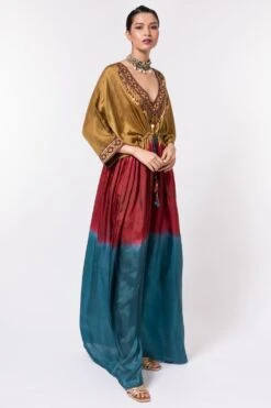 CAPISVIRLEO Ombre Dyed Habutai Silk Kaftan -Echo Clohting Shop 44cp1 3