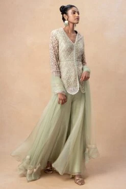 Ridhi Mehra Mint Green Embellished Sharara Set -Echo Clohting Shop 4723rm3 3