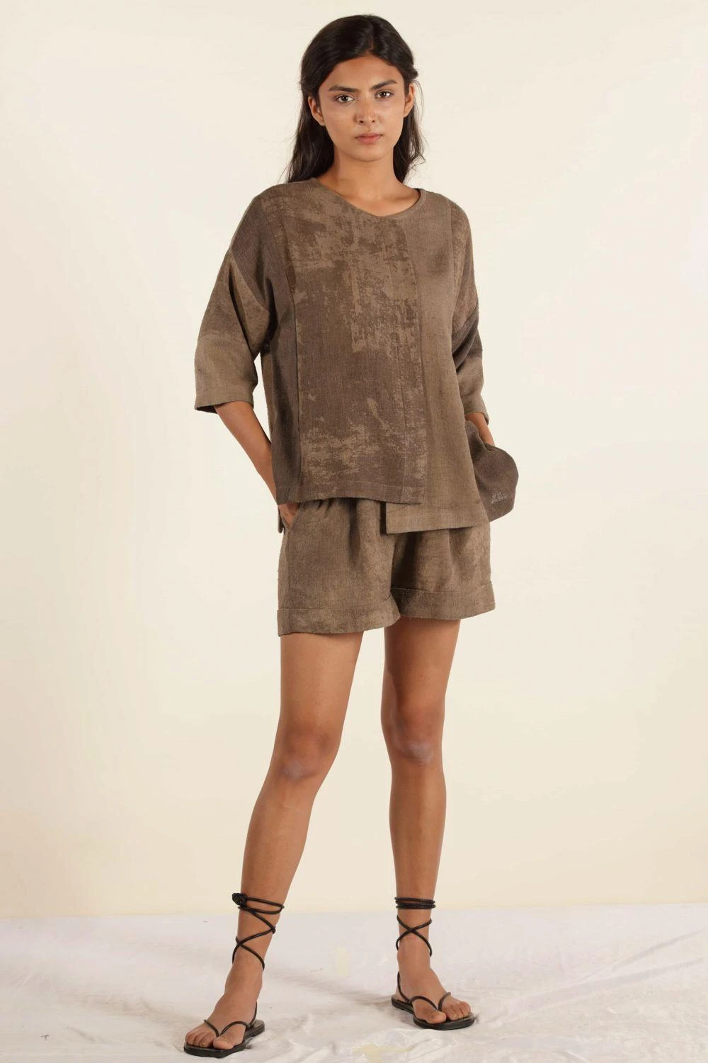 Urbania Hazelnut Silk Shorts 1 Urbania Hazelnut Silk Shorts
