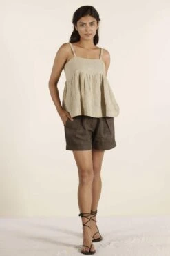Urbania Cocoa Linen Shorts