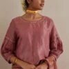 Shorshe Onion Pink Hand Embellished Blouse