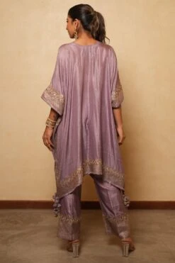 Pooja Keyur Lilac Embellished Kaftan Set -Echo Clohting Shop 51023pk4 5
