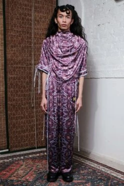 QUOD Regal Purple All-Over QUOD Monogram Pant