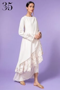 Aikeyah White Embroidered Layered Dress 7 Aikeyah White Embroidered Layered Dress -Echo Clohting Shop 511ak06 3