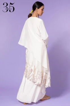 Aikeyah White Embroidered Layered Dress 9 Aikeyah White Embroidered Layered Dress -Echo Clohting Shop 511ak06 5