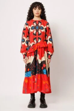 Two Point Two Pink Printed Frill Dress