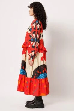 Two Point Two Pink Printed Frill Dress -Echo Clohting Shop 5623ce19 3