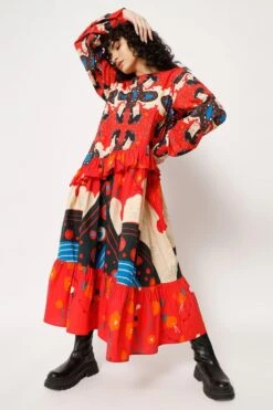 Two Point Two Pink Printed Frill Dress -Echo Clohting Shop 5623ce19 6