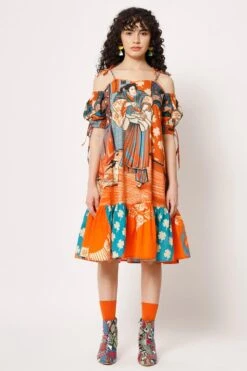 Two Point Two Orange Michi Dress