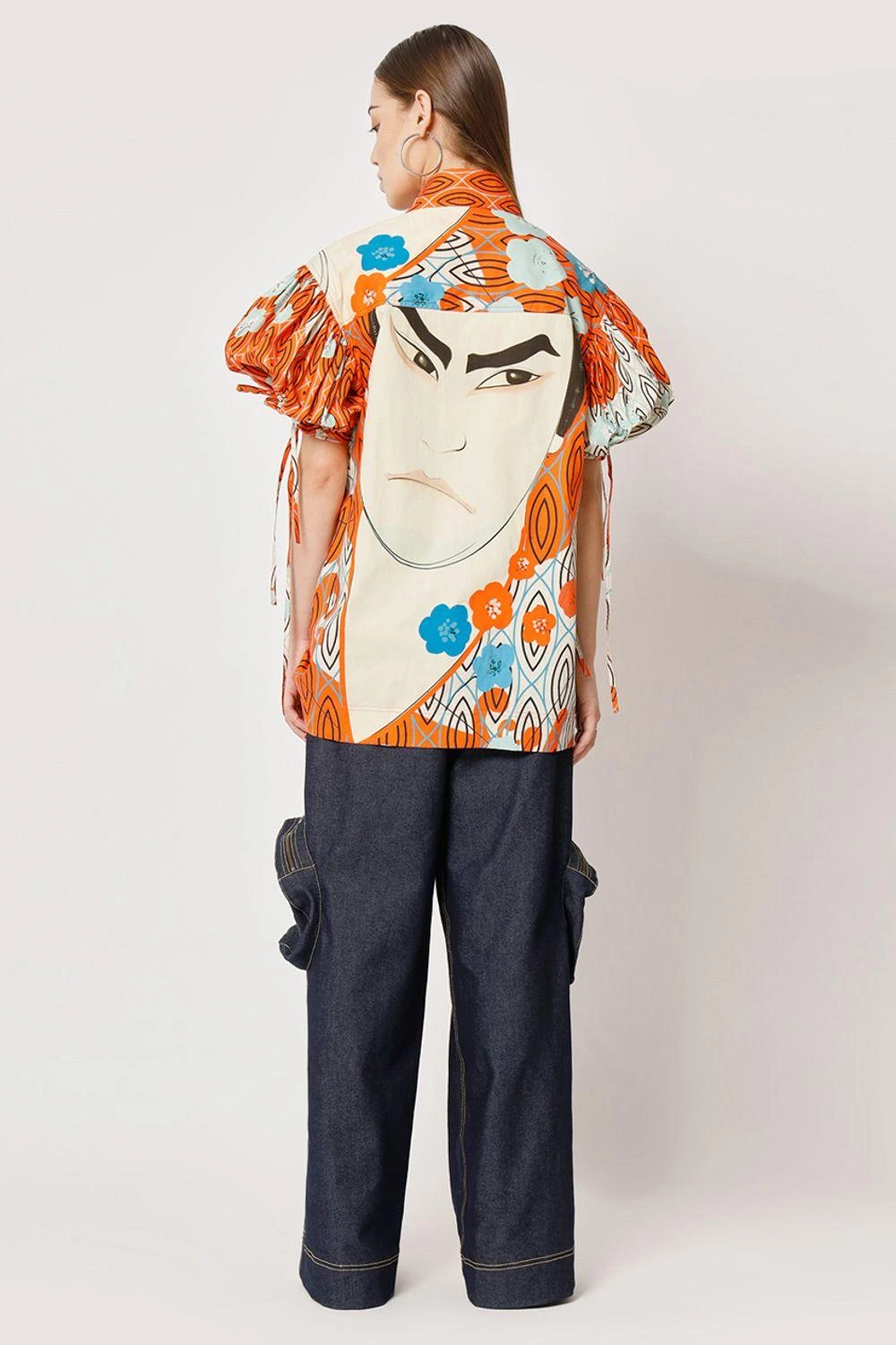 Two Point Two Off White & Orange Emiko Printed Top 7 Two Point Two Off White & Orange Emiko Printed Top - Image 7