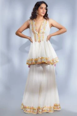 Gopi Vaid Hana Embellished Sharara Set