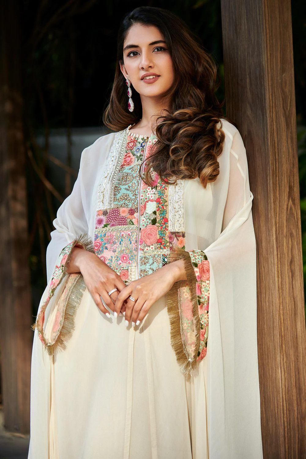 Varun Bahl Ivory Patchwork Sharara Set 3 Varun Bahl Ivory Patchwork Sharara Set - Image 3