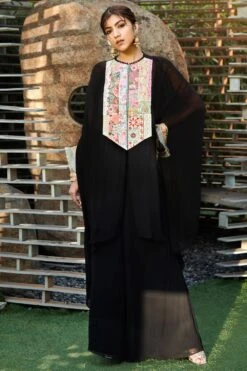 Varun Bahl Black Patchwork Sharara Set