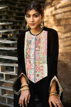 Varun Bahl Black Patchwork Sharara Set -Echo Clohting Shop 58vb3 3