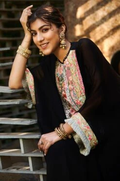 Varun Bahl Black Patchwork Sharara Set -Echo Clohting Shop 58vb3 4