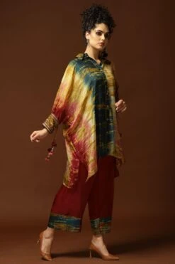 CAPISVIRLEO Multi-coloured Silk Kaftan Set -Echo Clohting Shop 71cap42 3