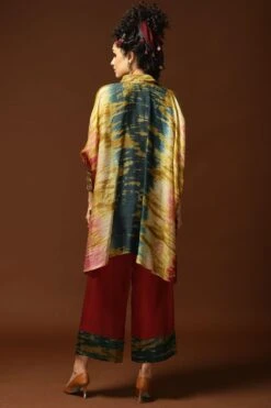 CAPISVIRLEO Multi-coloured Silk Kaftan Set -Echo Clohting Shop 71cap42 5